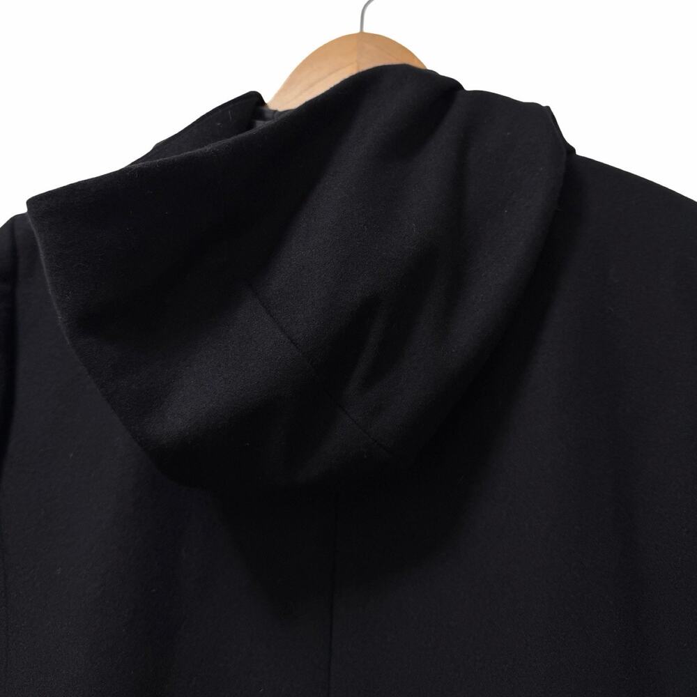 J Crew Womens Toggle Wool Blend Long Coat‎ Size 14 Black Heavyweight Winter Coat - Picture 8 of 14